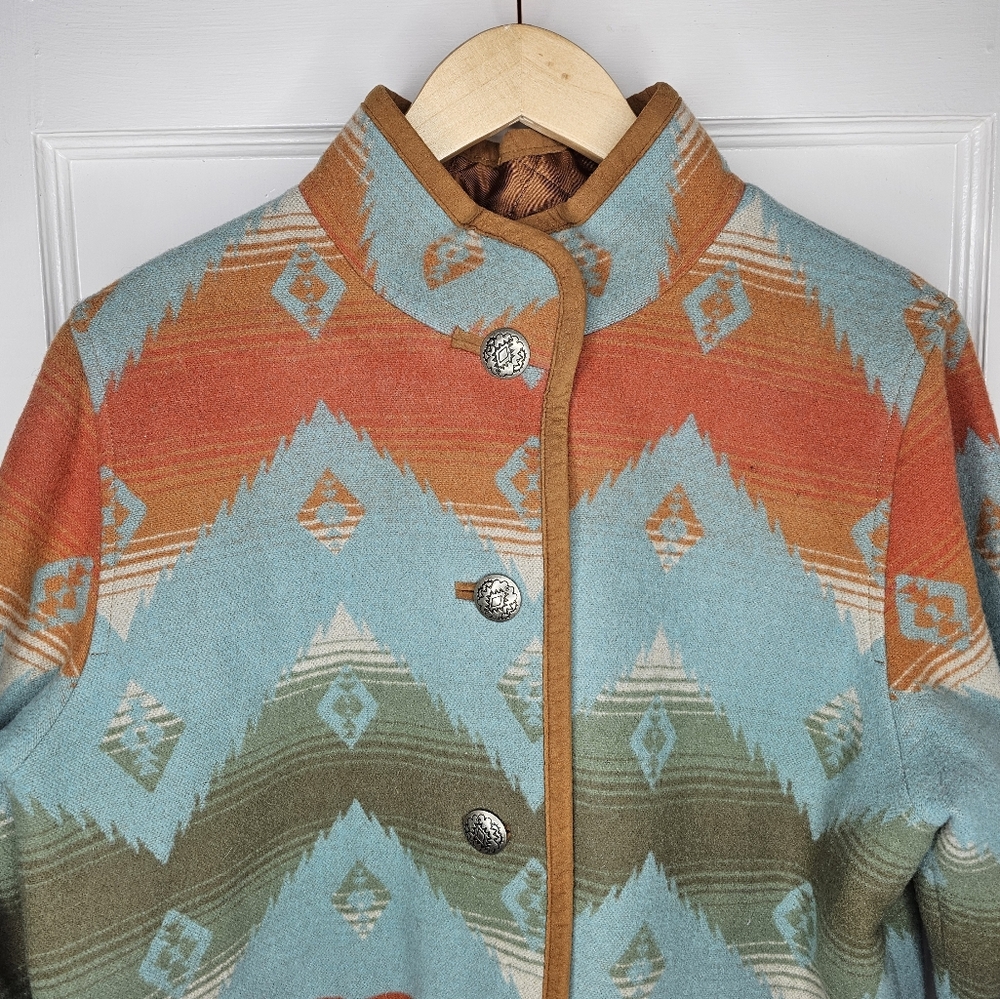 VTG Pendleton Aztec Blanket Jacket - Picture 3 of 16